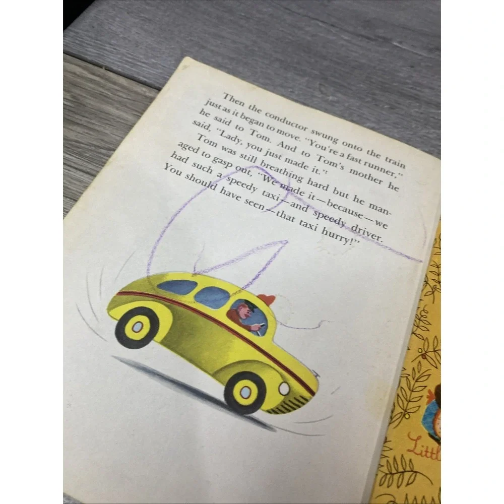 The Taxi That Hurried A Little Golden Book‎ by Sprague Mitchell Vintage 1946